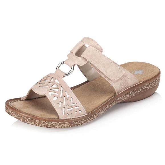 NEW RIEKER women's regina sandal in altrosa/silber - Picture 1 of 5